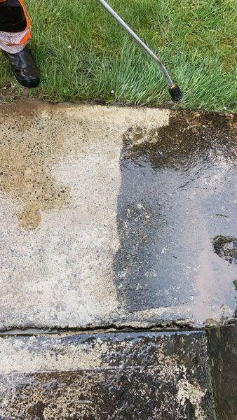 Power washing before and after